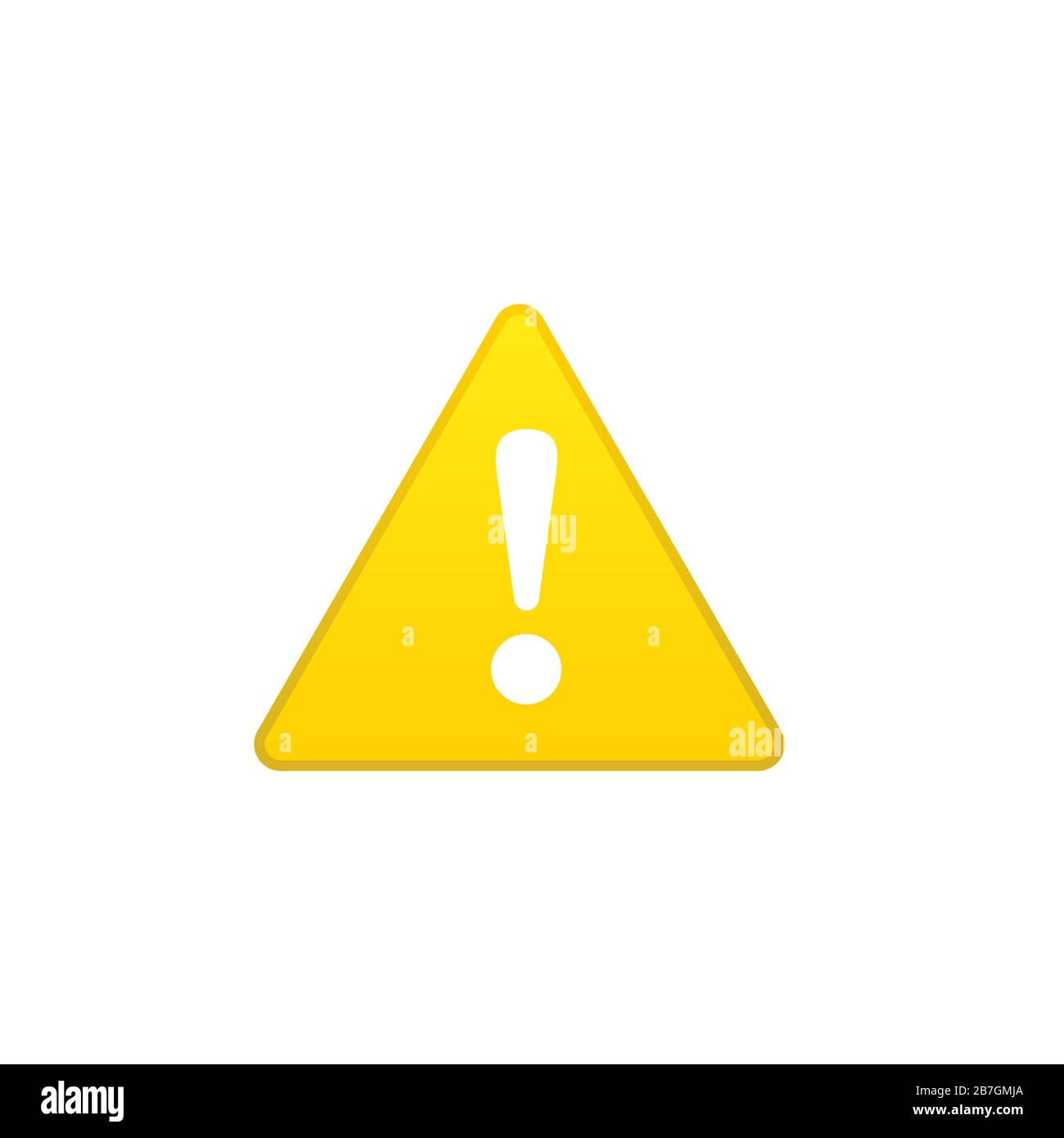 Error warning sign icon yellow color. Vector Stock Vector
