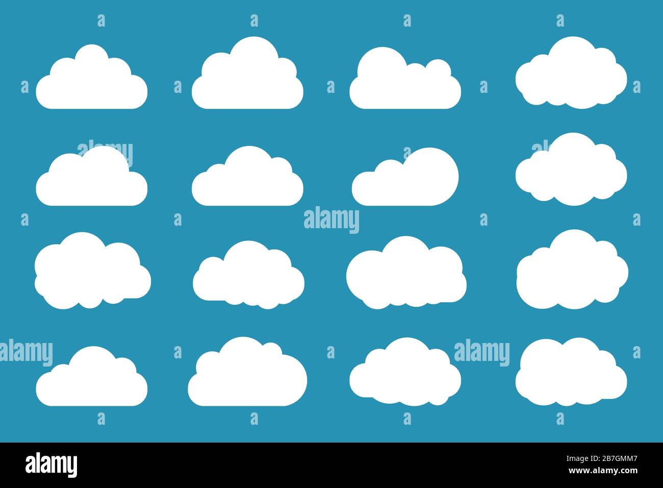 Clouds icon set flat style simple design Stock Vector Image & Art - Alamy