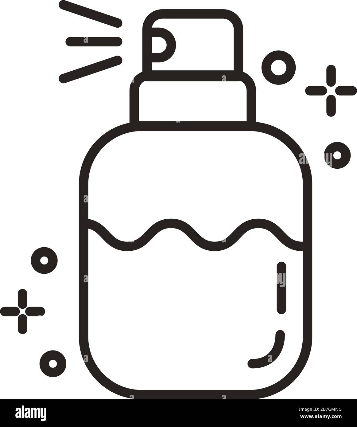 lotion fragance line style icon Stock Vector