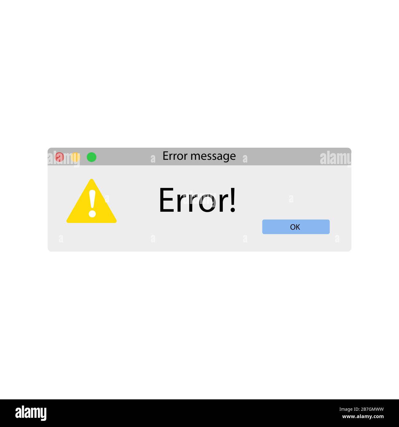 Error window in computer icon. Vector eps10 Stock Vector