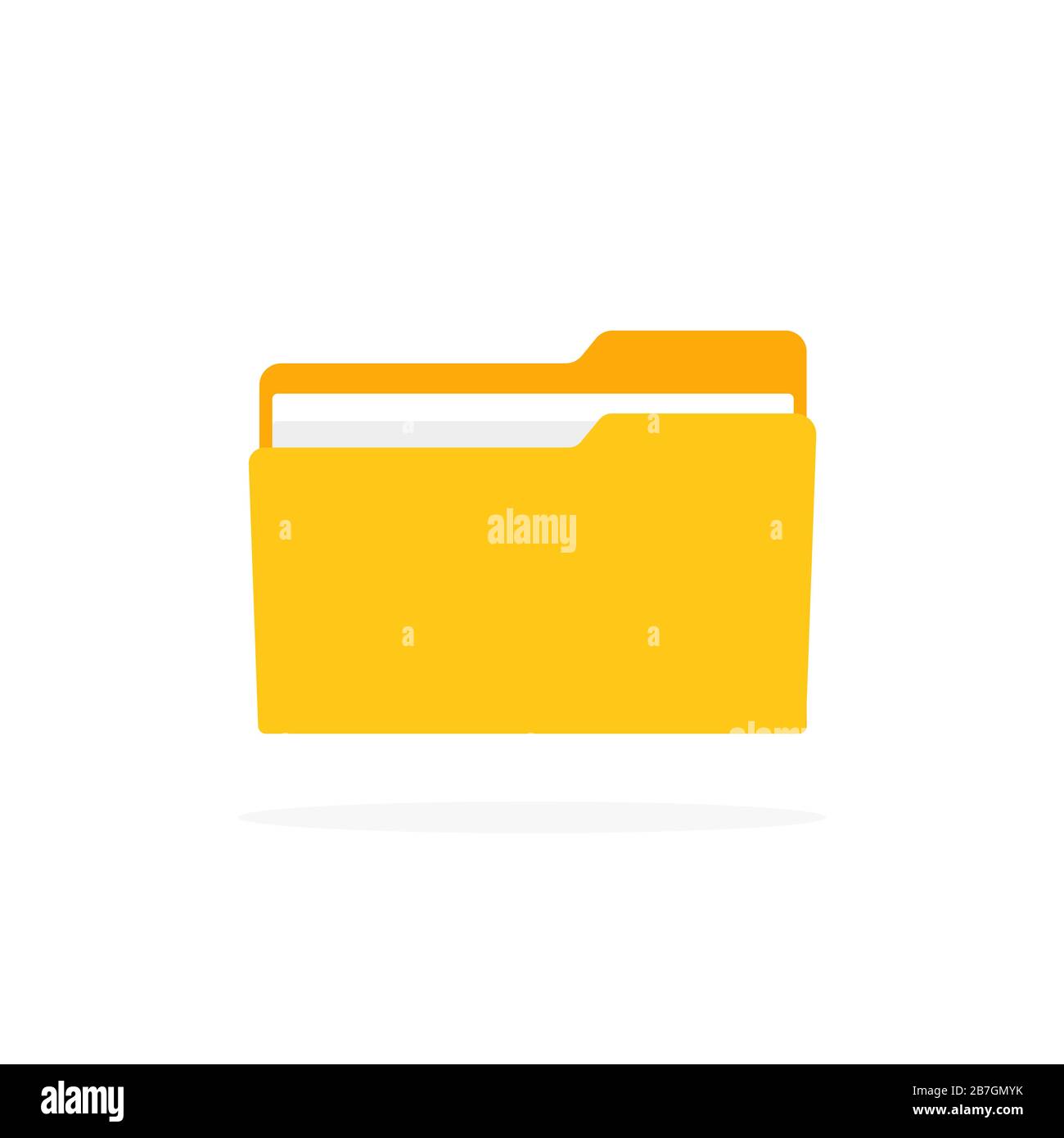 Folder icon with shadow flat style. Vector Stock Vector Image & Art - Alamy
