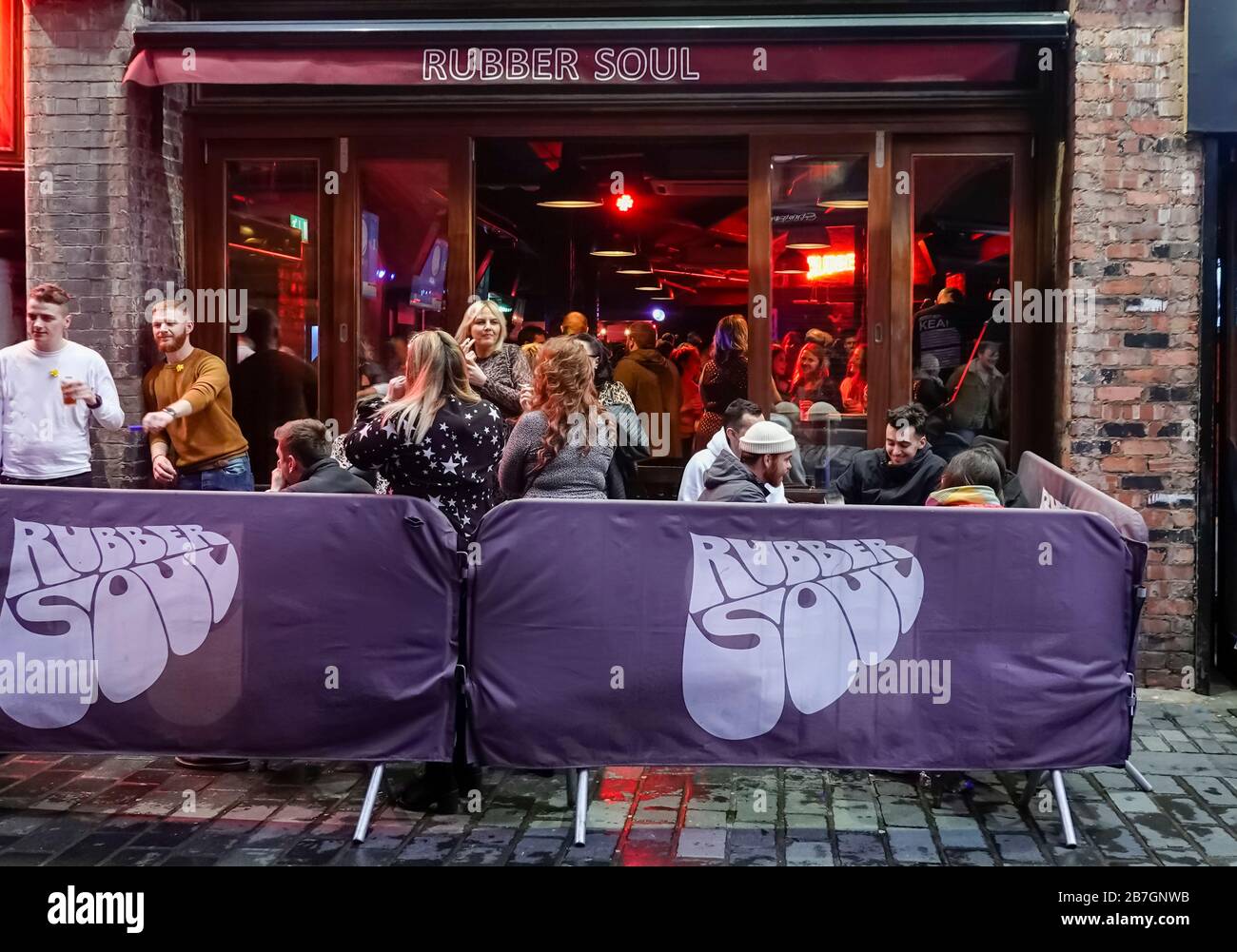 Rubber Soul Beatles Bar in Mathew Street in Liverpool Stock Photo Alamy