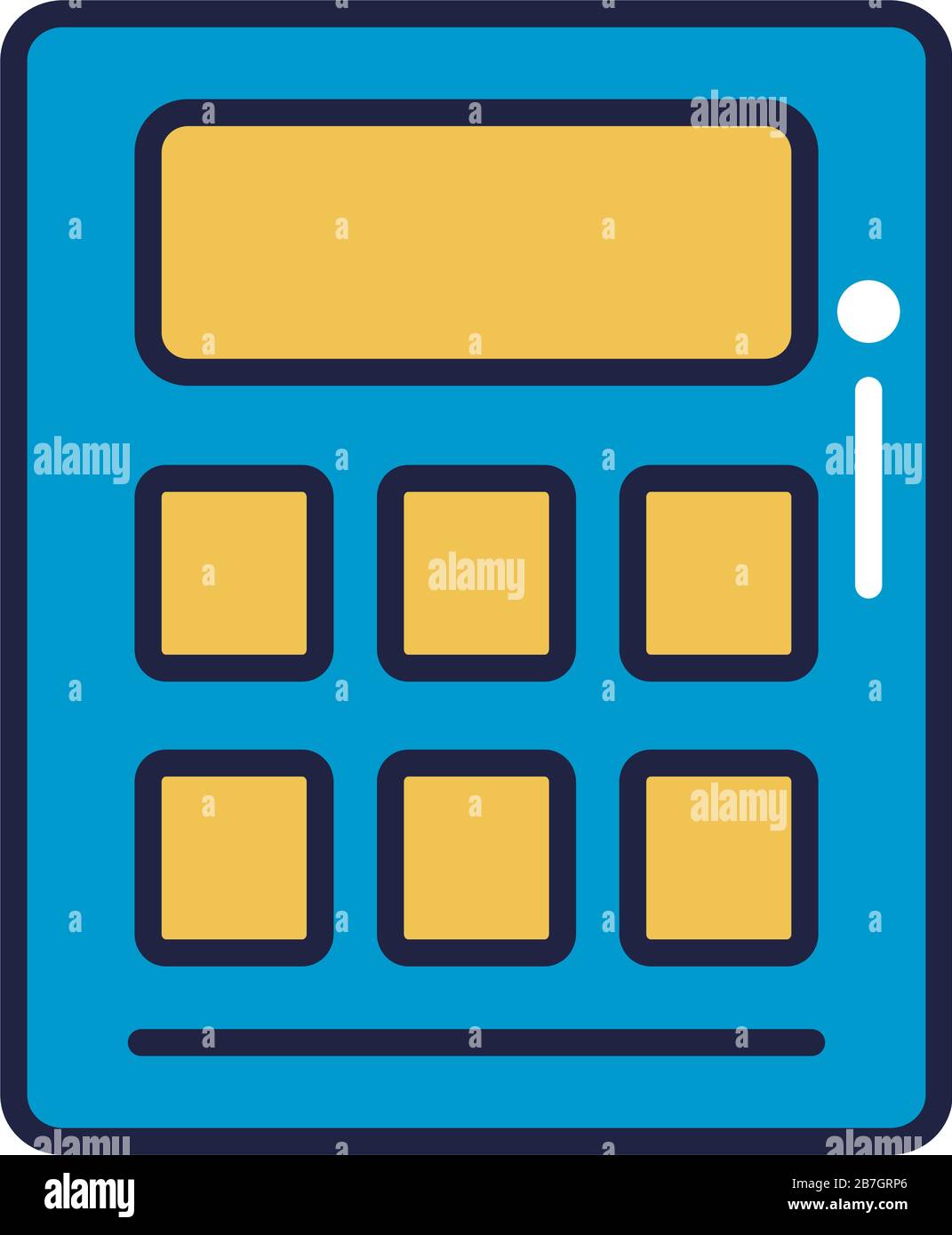 calculator math device line and fill style Stock Vector Image & Art - Alamy