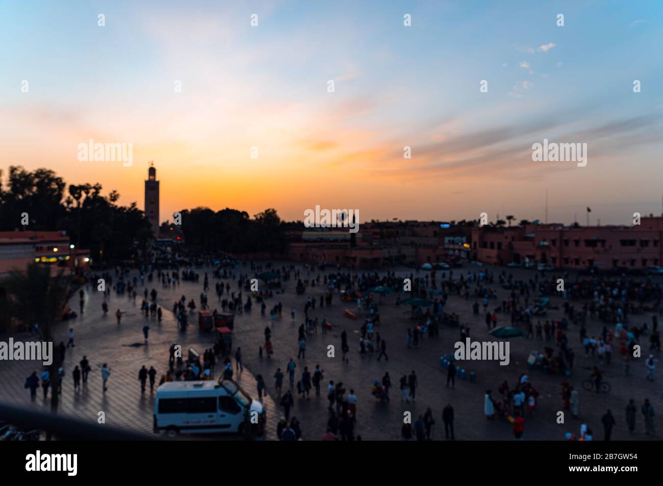 Koutoubia Mosque at sunset, Marrakesh. Morocco Stock Photo