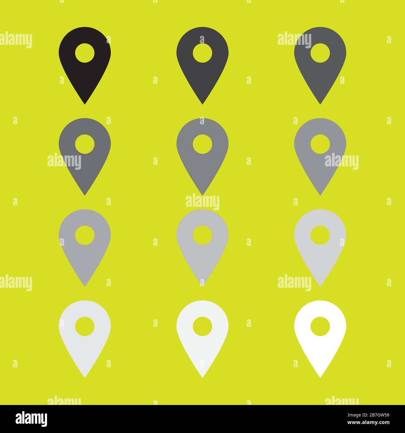 Placeholder flat symbol set, location vector icons Stock Vector Image ...