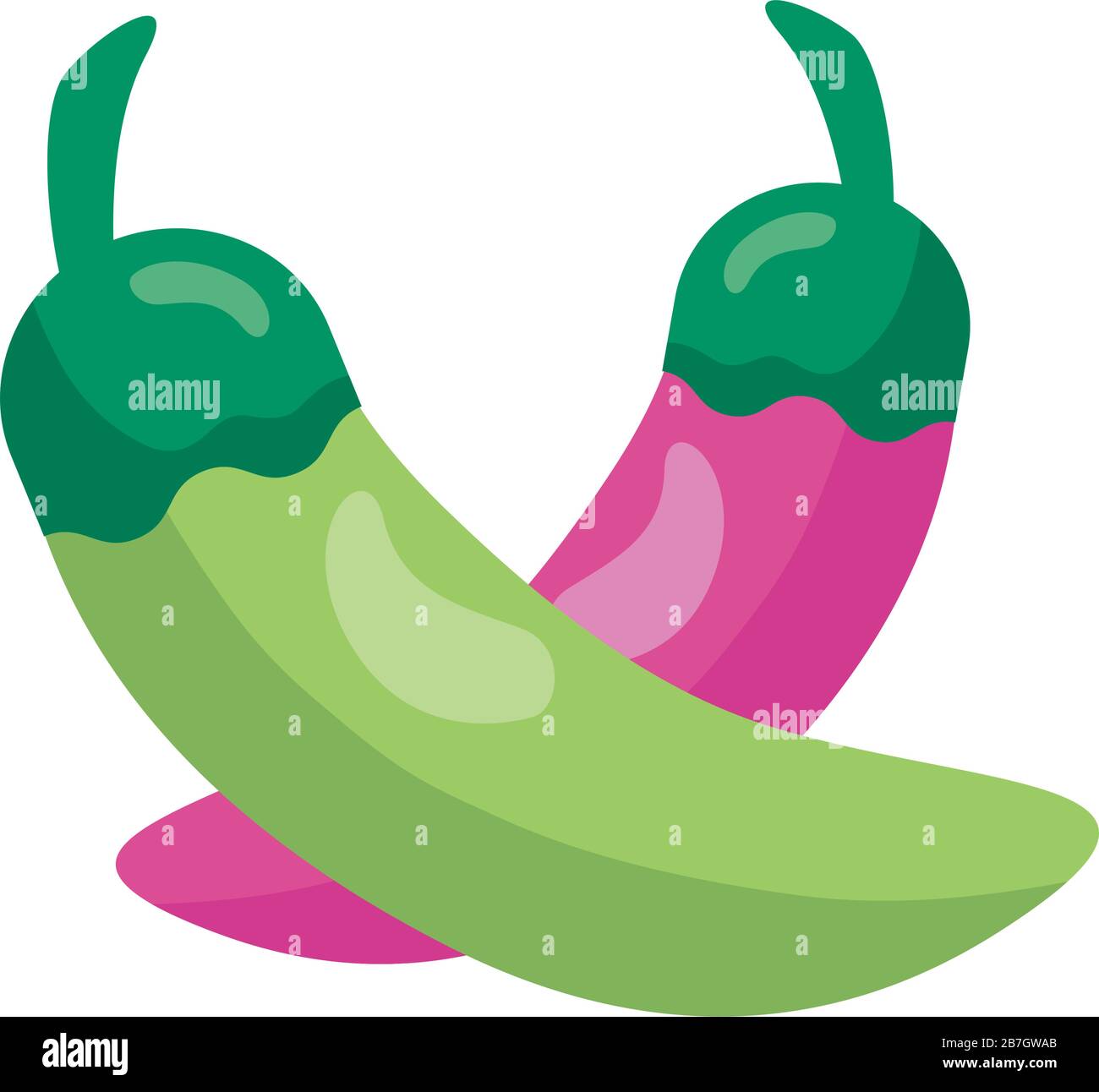 chili pepper hot vegetable detaild style icon Stock Vector Image & Art ...