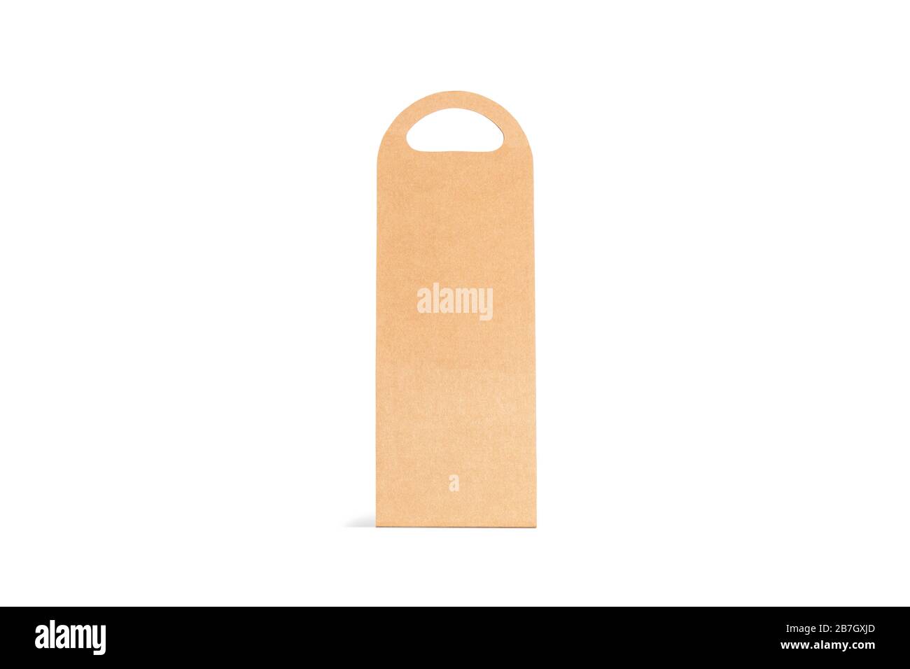 Blank craft wine folding bag mock up, front view Stock Photo