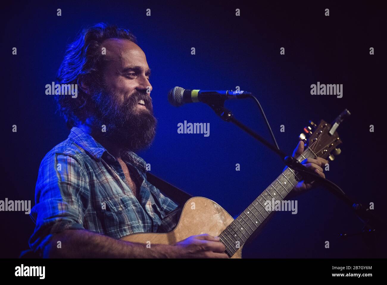 Copenhaegn, Denmark. 11th, November 2014. The American singer, songwriter and folk musician Samuel Beam goes under the recording name Iron & Wine and here performs a live concert at VEGA in Copenhagen. (Photo credit: Gonzales Photo - Rod Clemen). Stock Photo