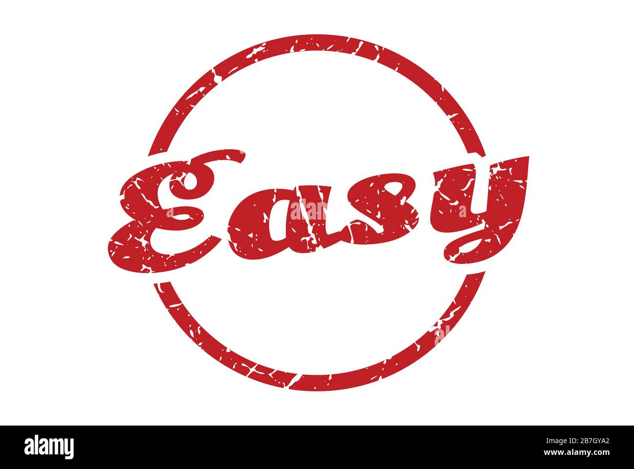 easy sign. easy round vintage grunge stamp. easy Stock Vector Image