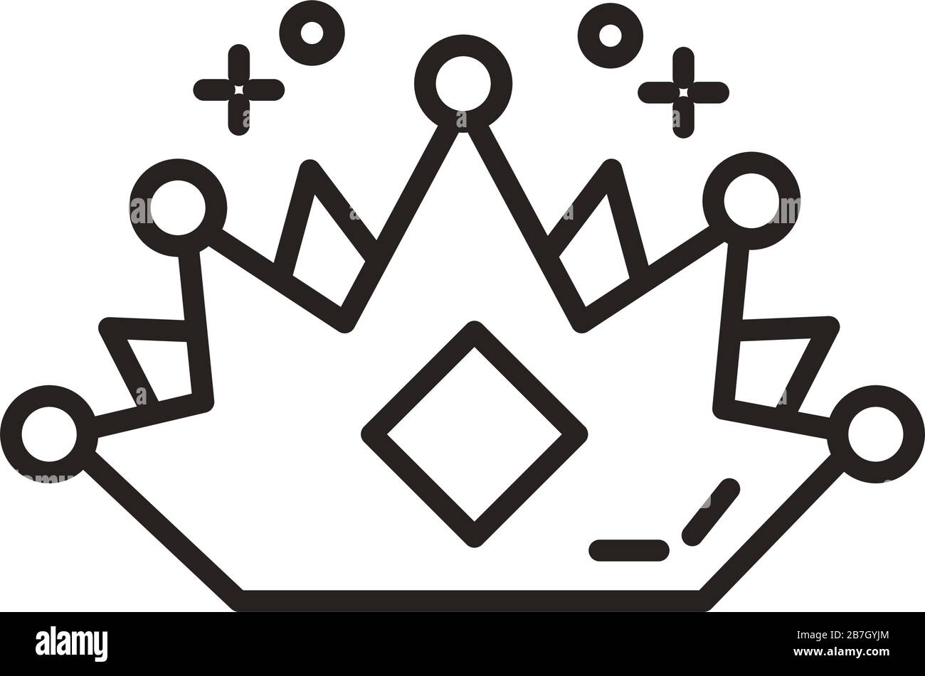 queen crown line style icon Stock Vector Image & Art - Alamy