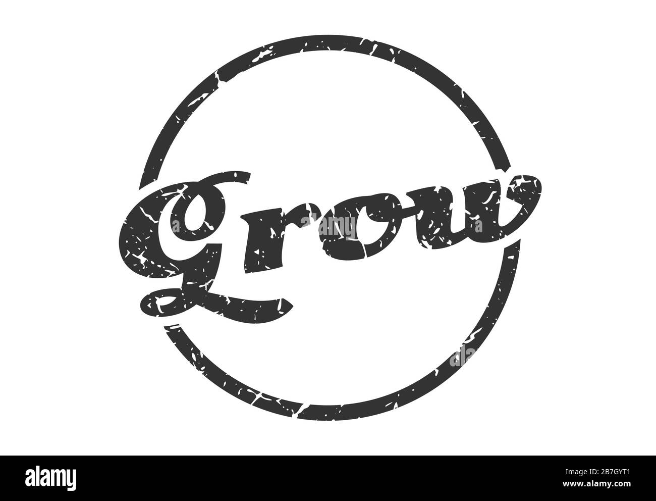 grow sign. grow round vintage grunge stamp. grow Stock Vector Image ...