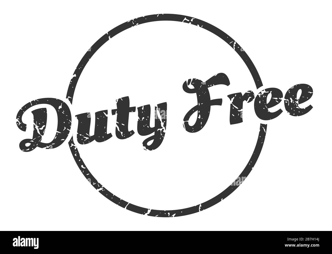 duty free sign. duty free round vintage grunge stamp. duty free Stock