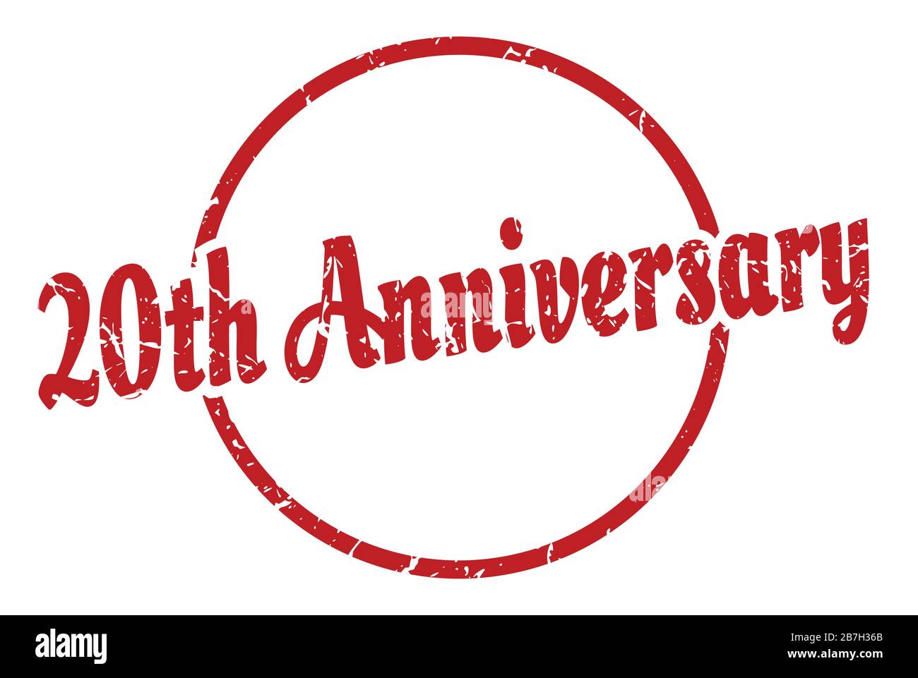 20th anniversary sign. 20th anniversary round vintage grunge stamp ...
