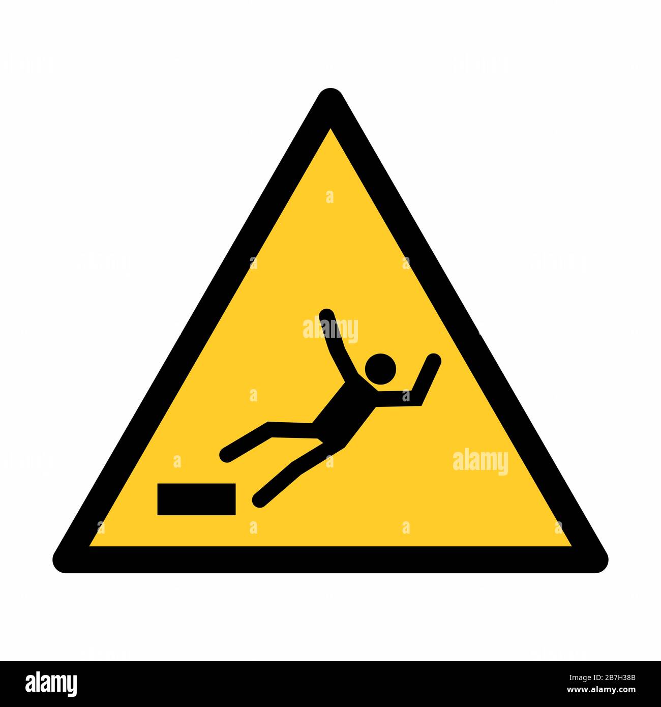 Falling hazard sign Stock Vector Image & Art - Alamy
