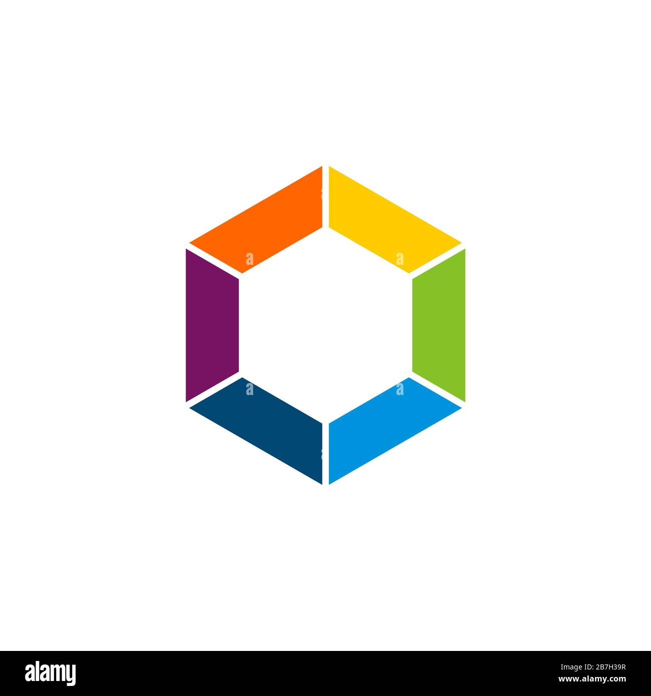 Colorful Star in Hexagon Logo Template Illustration Design. Vector EPS ...