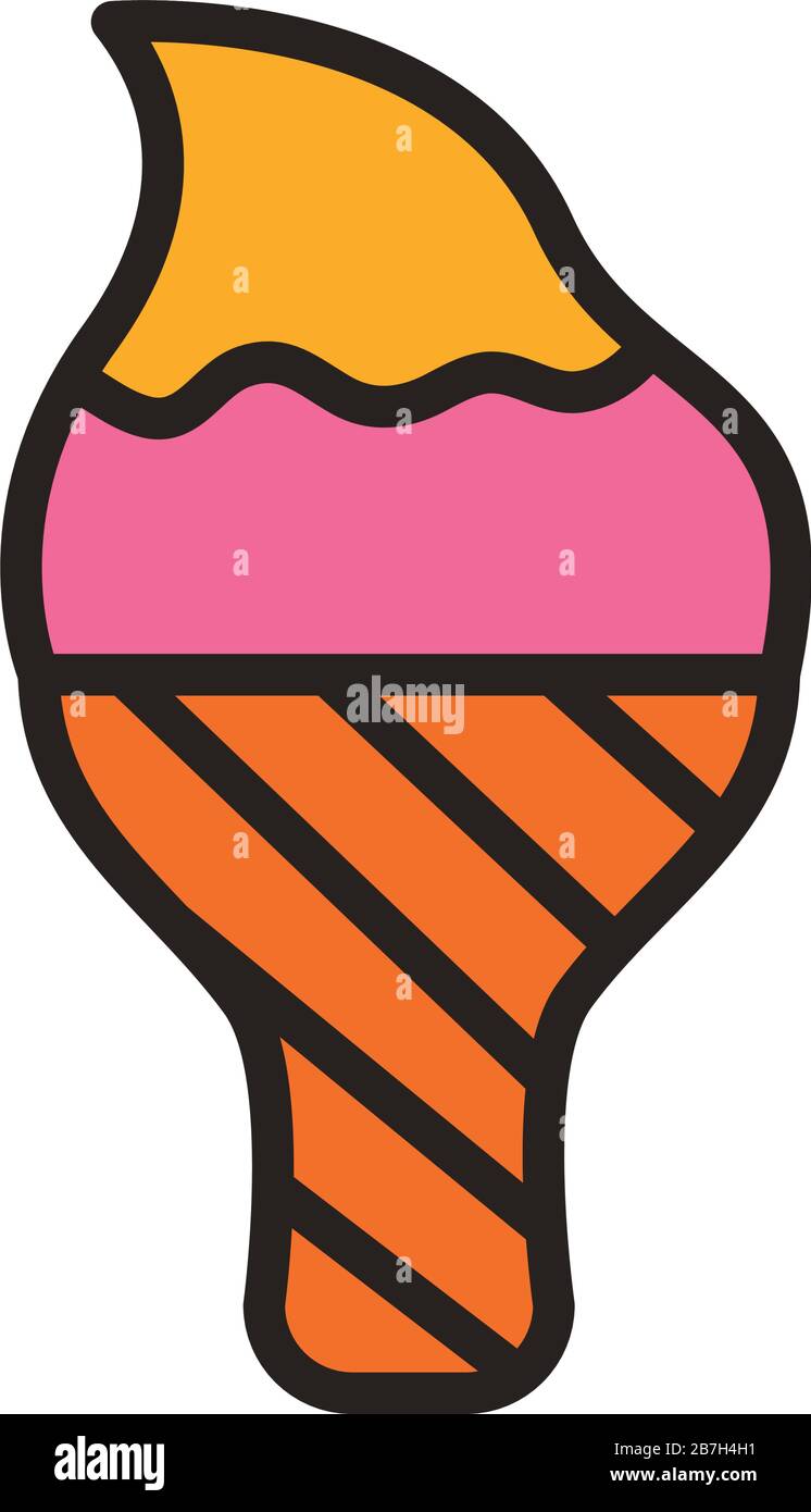 ice cream line and fill style icon Stock Vector Image & Art - Alamy