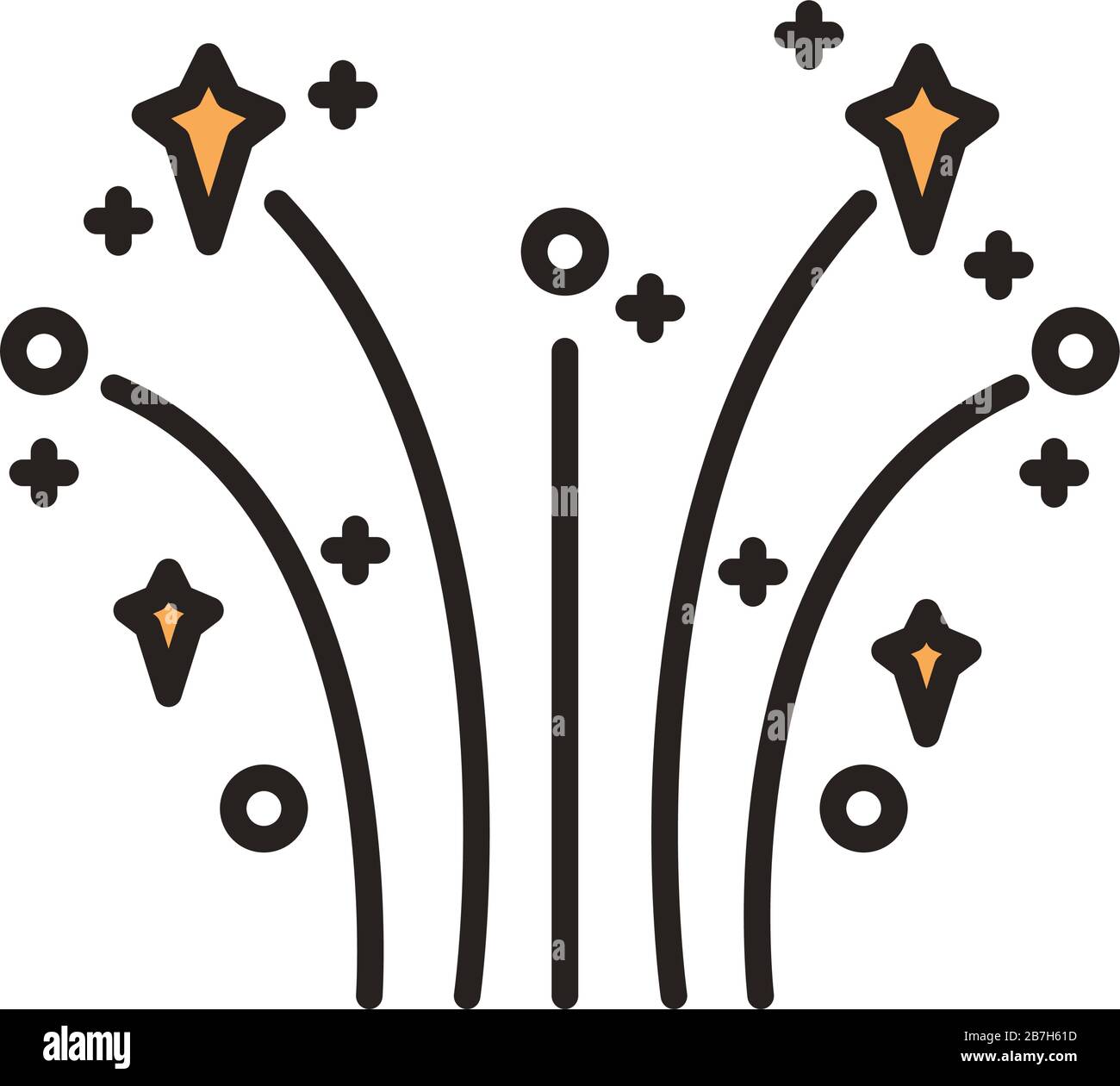 splash stars line and fill style icon Stock Vector Image & Art - Alamy