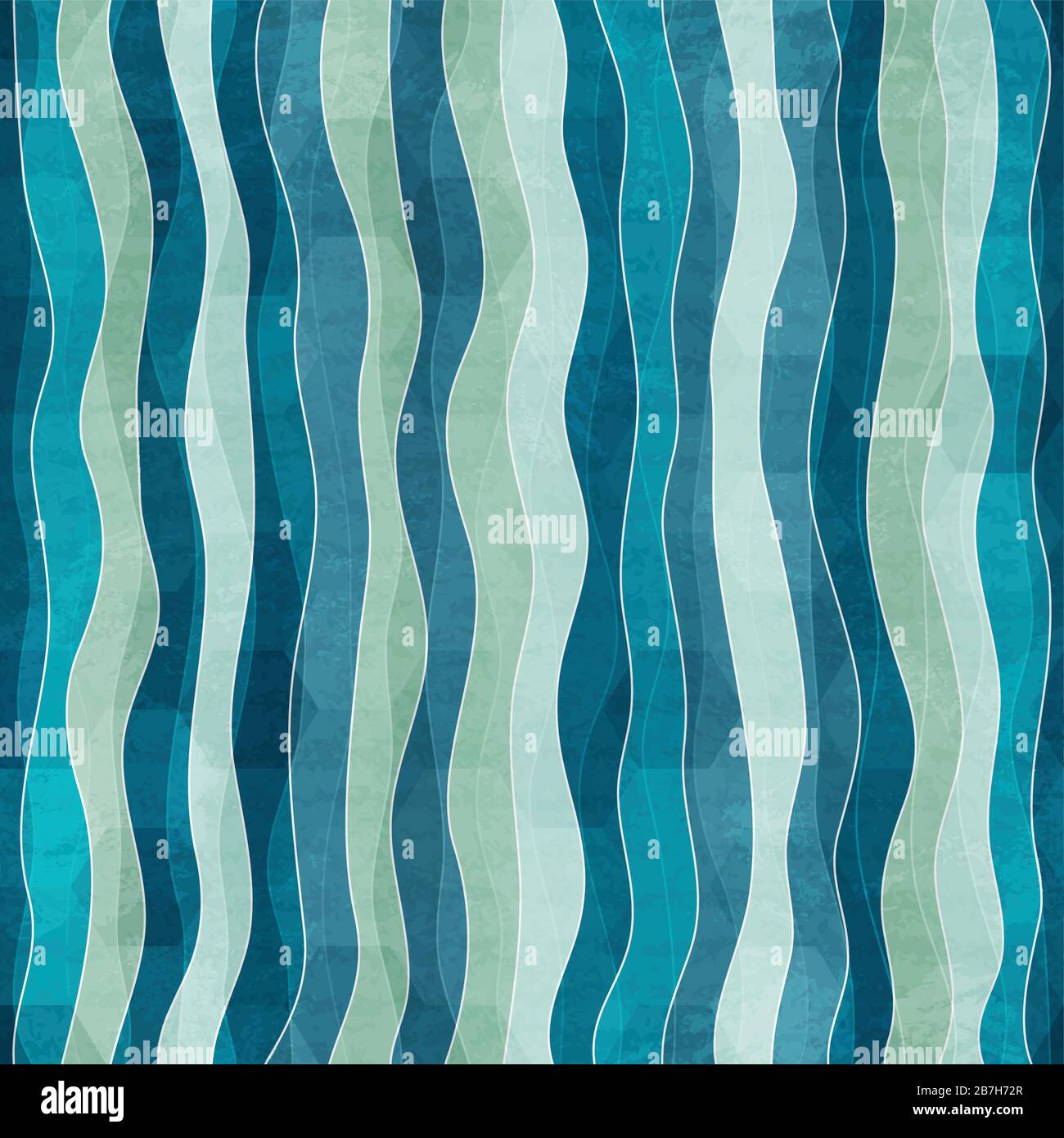 abstract wave seamless pattern with grunge effect Stock Vector