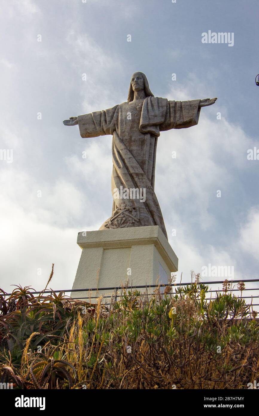 The Christ the King statue on Madeira island, Jesus Christ statue, Madeira, Garajau, Portugal