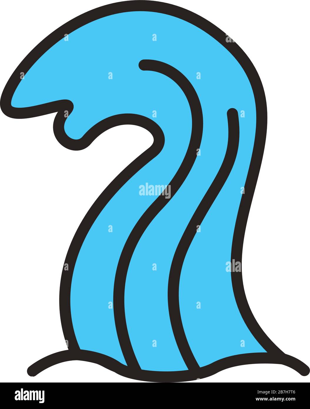 sea wave water line and fill style Stock Vector Image & Art Alamy