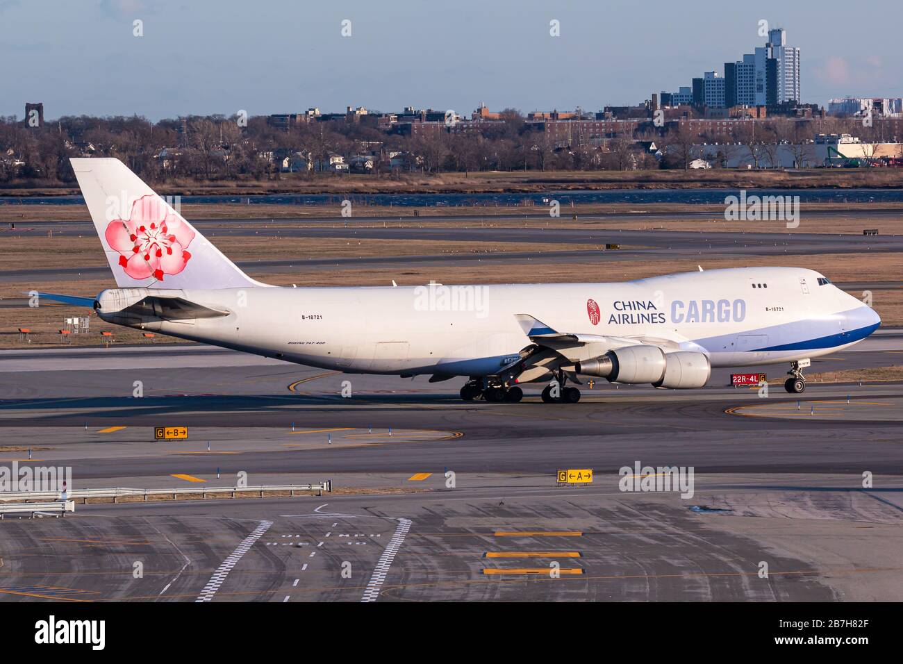 New York, USA February 27, 2020 China Airlines Cargo Boeing 747
