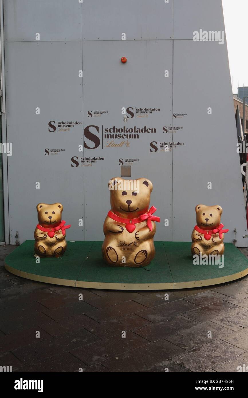 Cologne, Germany - Jan 07, 2020: On entrance to Chocolate Museum Stock Photo