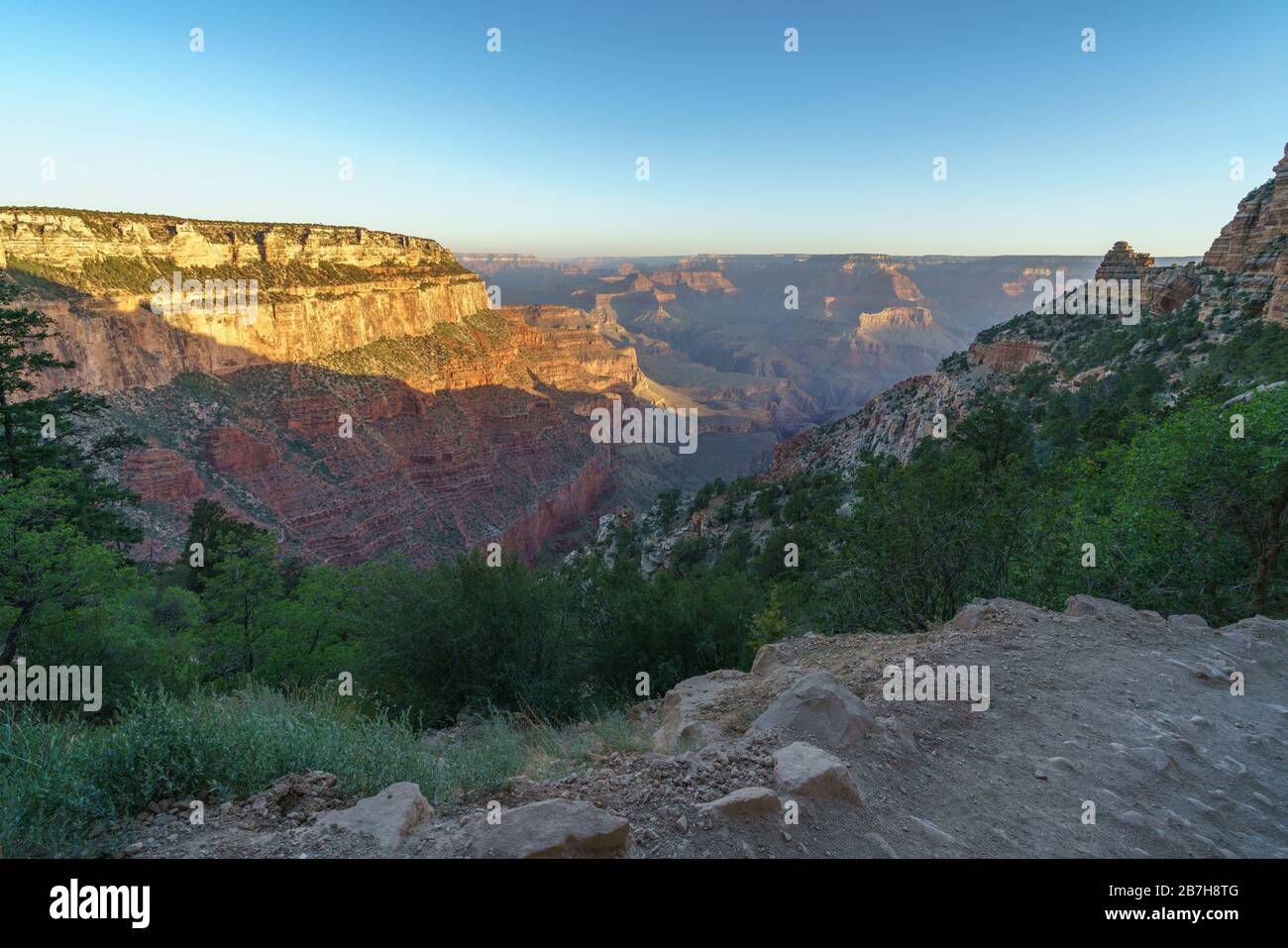 hiking the south kaibab trail in grand canyon national park in arizona in the usa Stock Photo
