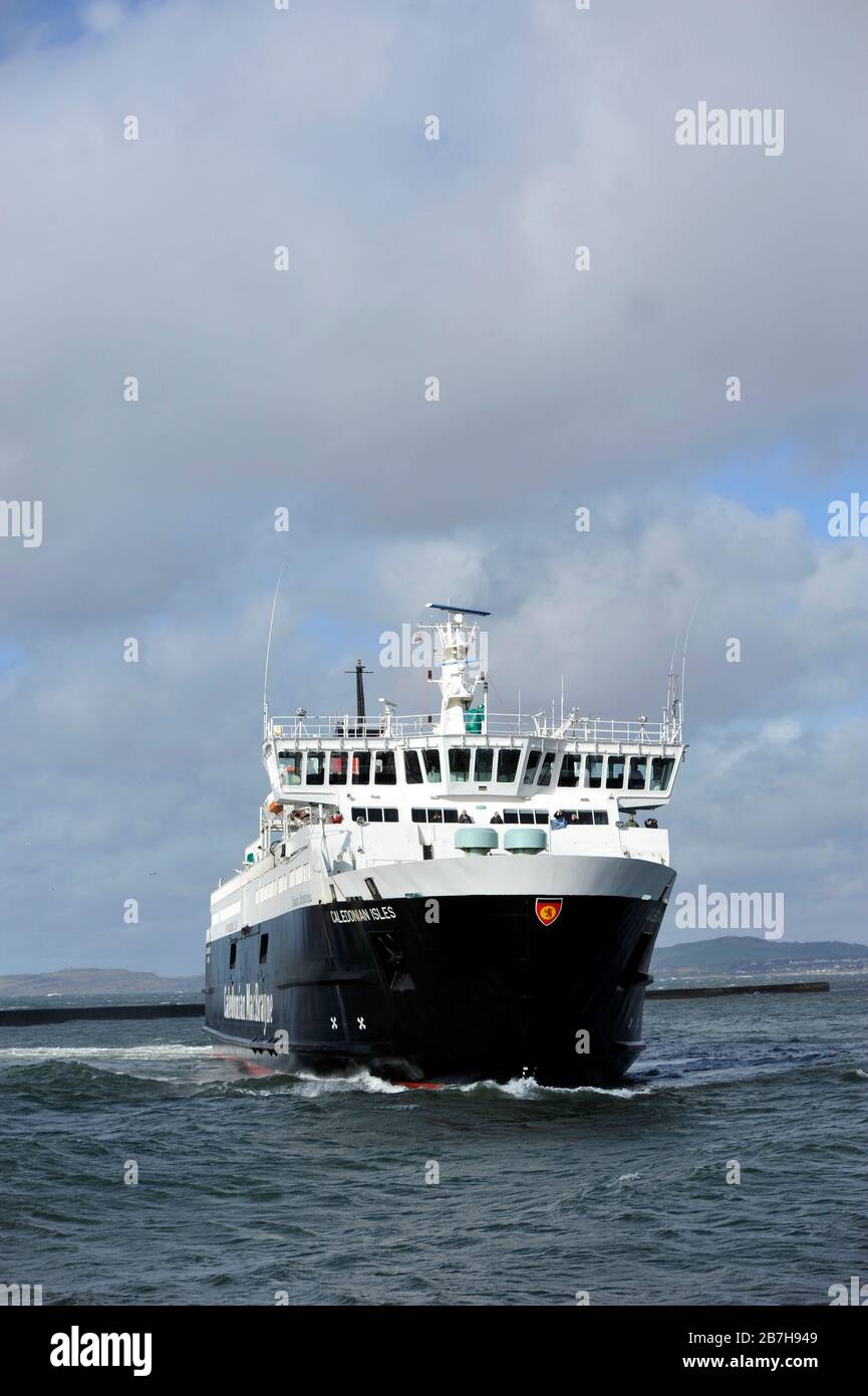 CalMac ferry Caledonian Isles, Ardrossan. Ardrossan to Arran ferry. Stock Photo