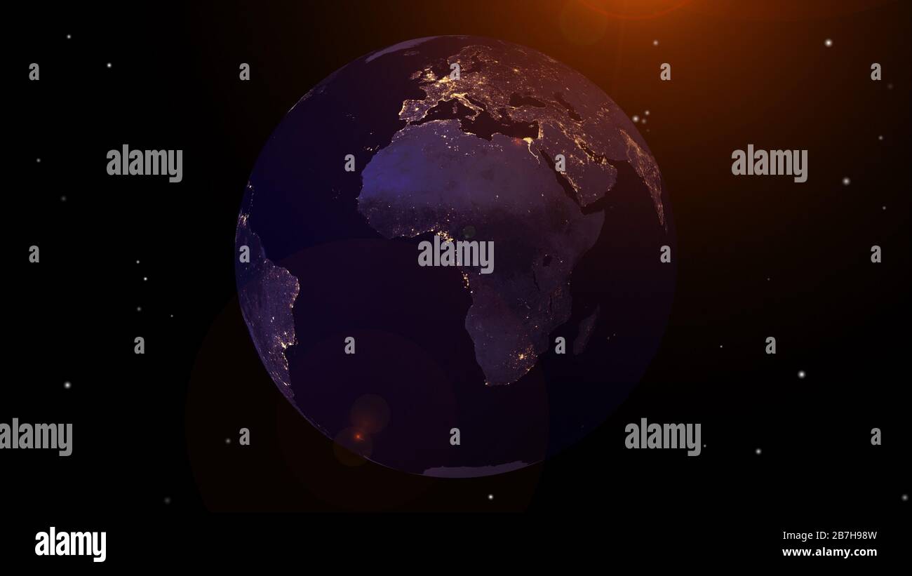 Planet Earth with a spectacular sunset Stock Photo - Alamy