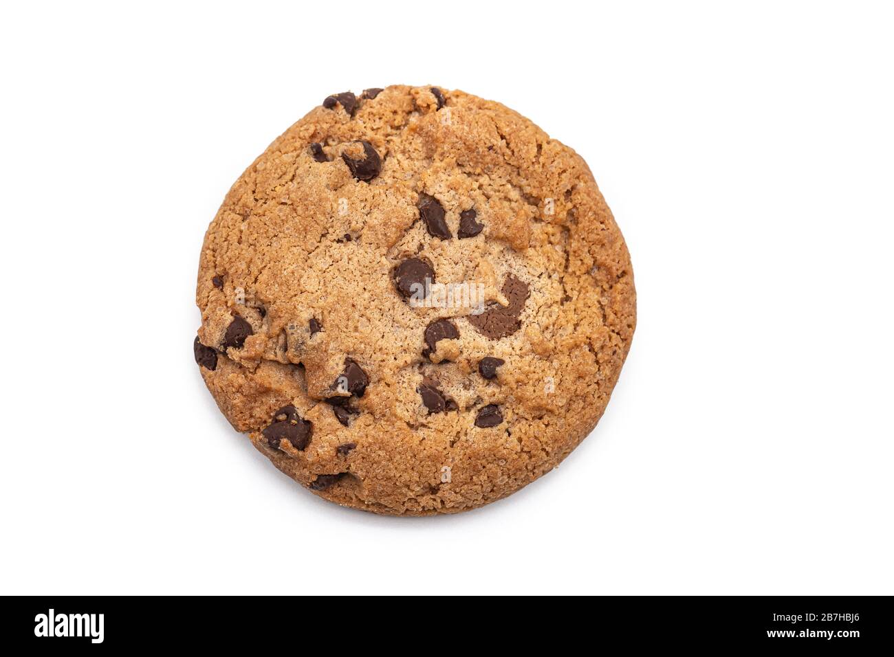 Chocolate chip cookie isolated on white background Stock Photo