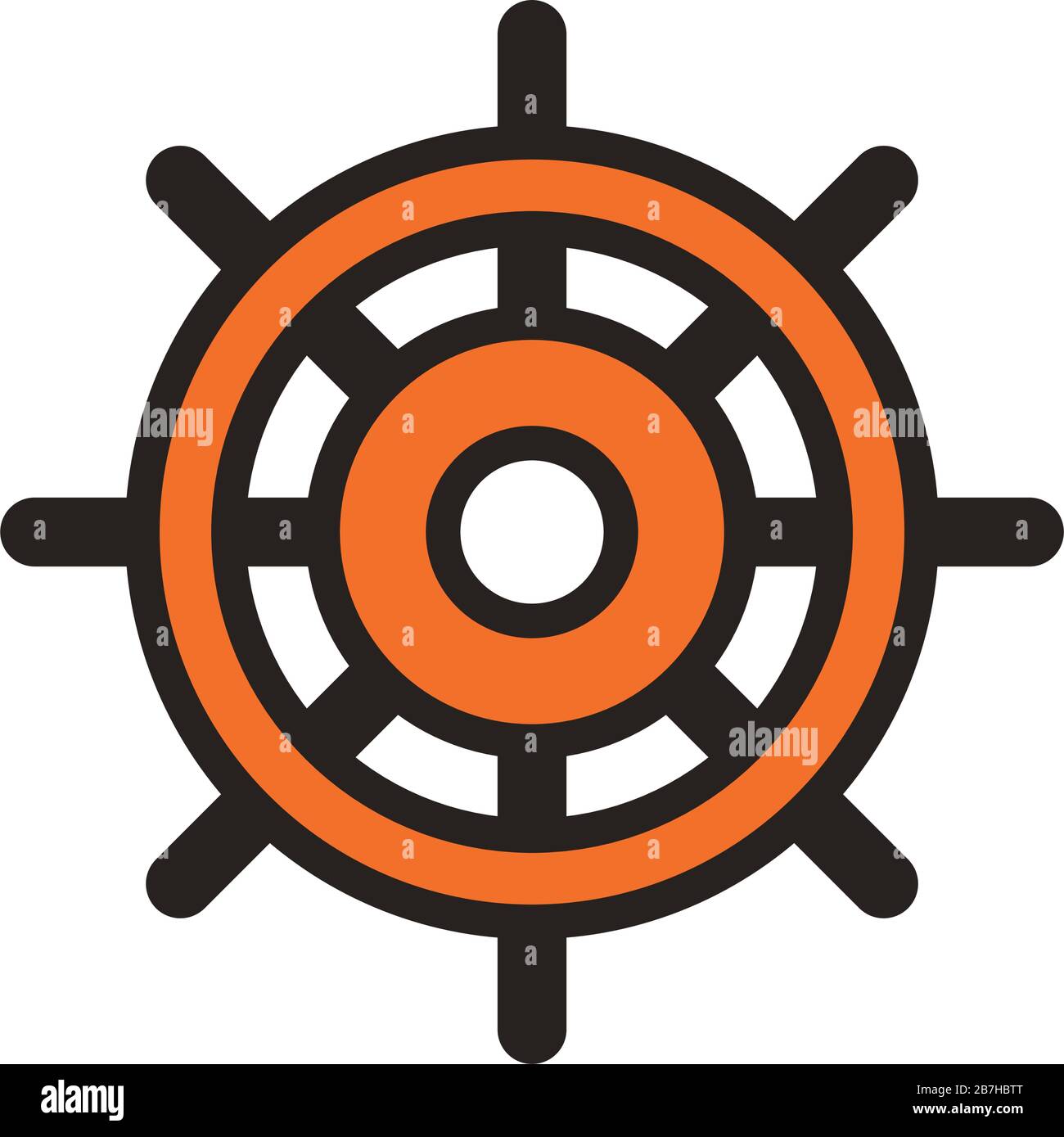helm of ship line and fill style icon Stock Vector Image & Art - Alamy