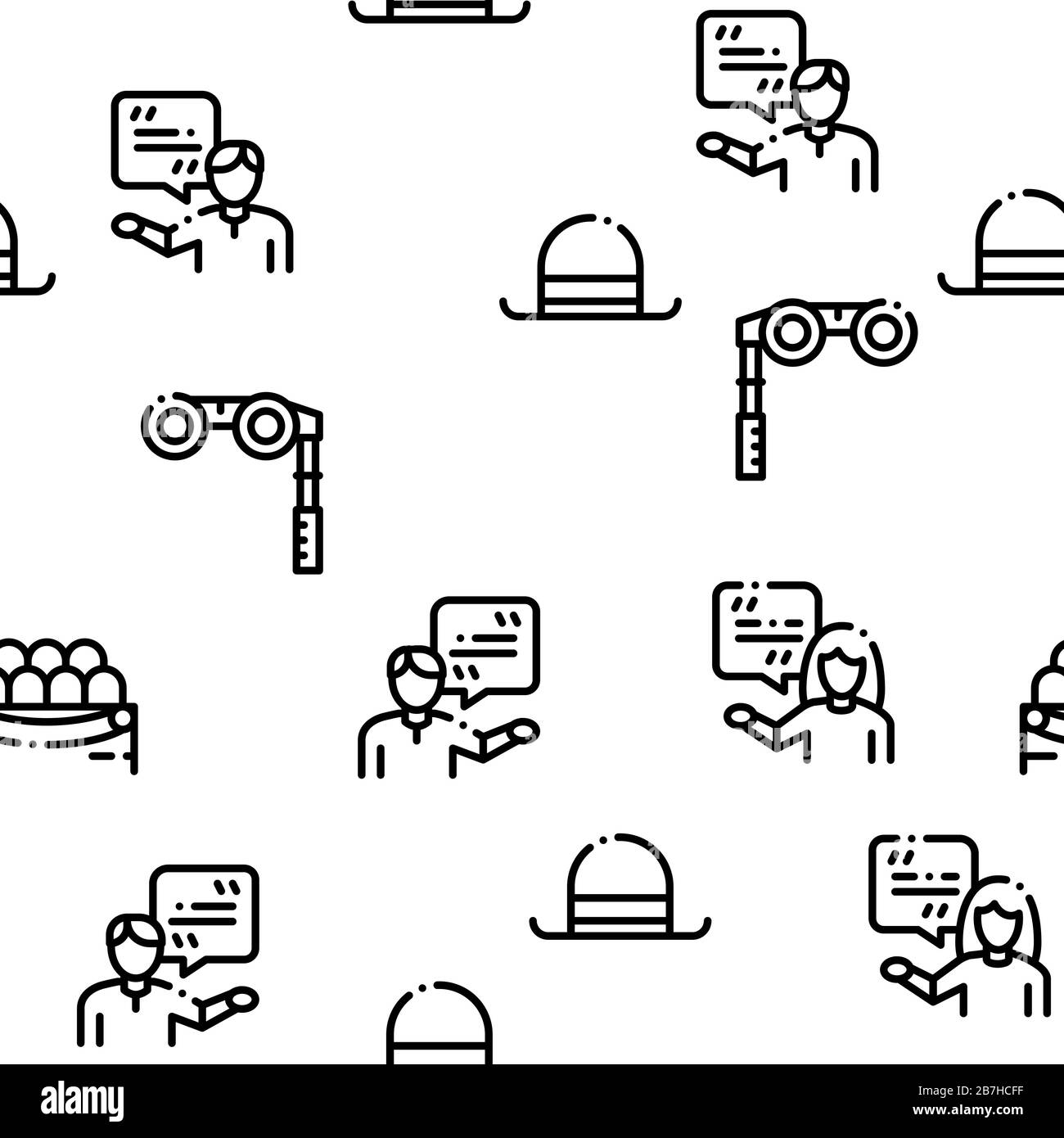Theatre Equipment Seamless Pattern Vector Stock Vector