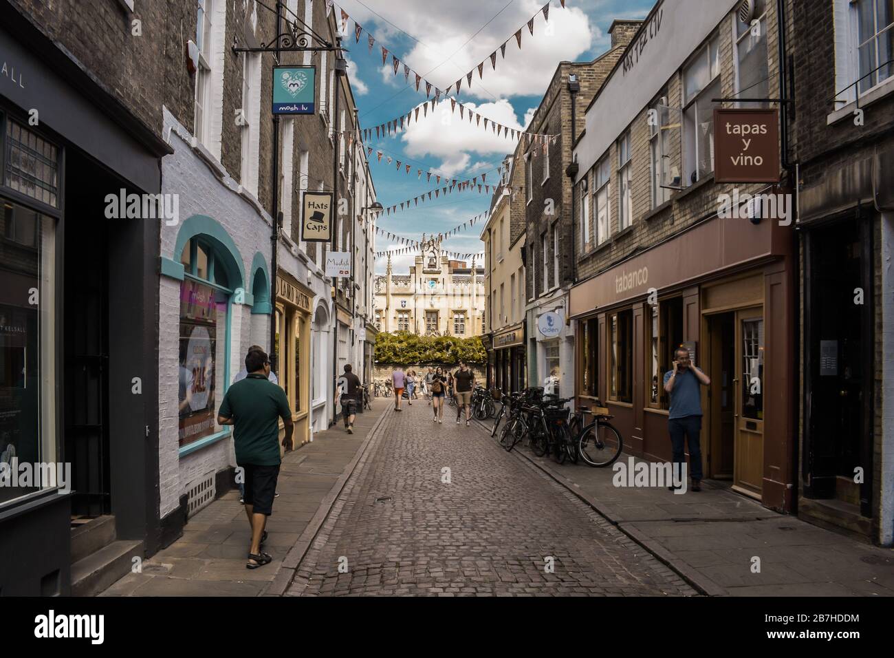 Cambridge, Cambridgeshire / England, United Kingdom  People walking in streets Stock Photo