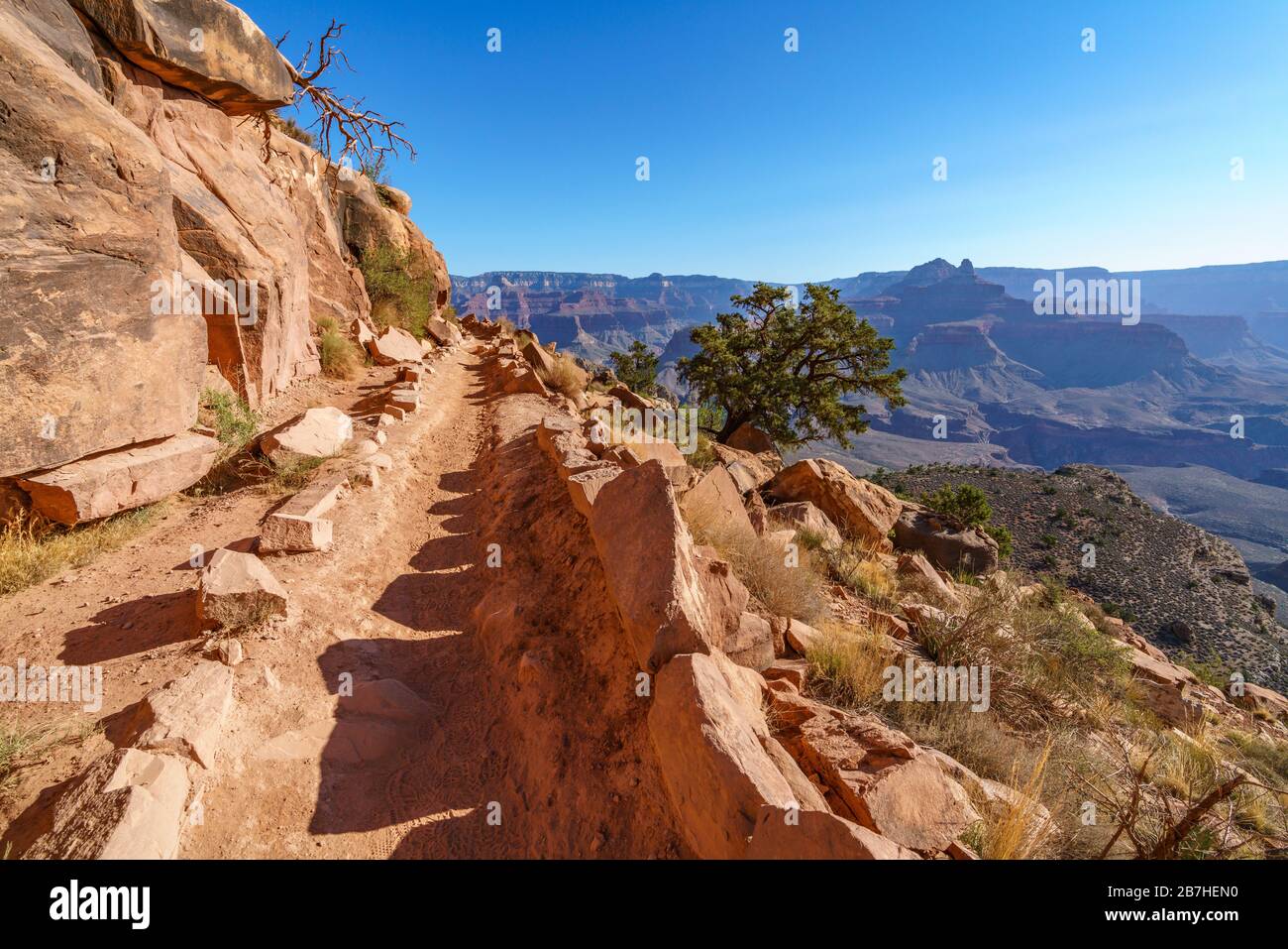 hiking the south kaibab trail in - Hiking The South Kaibab Trail In Grand Canyon National Park In Arizona In The Usa 2B7HEN0