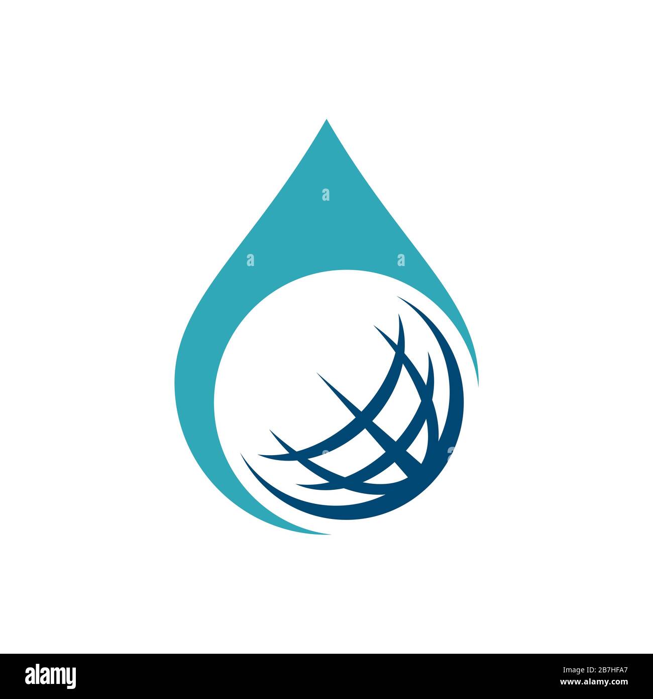 Blue Earth Drop Water Swoosh Vector logo template Illustration Design ...