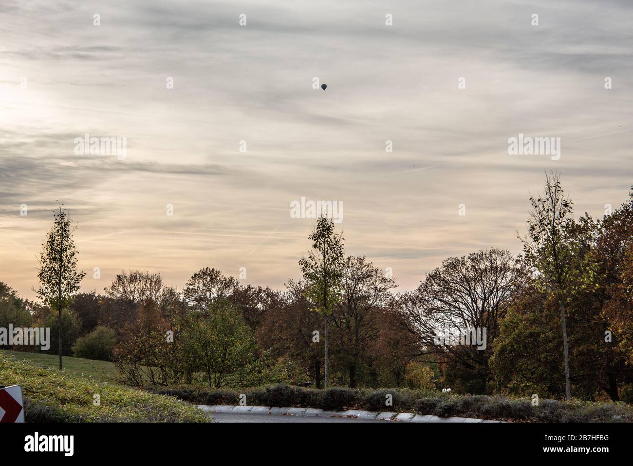 Panoramic view of the Sieger and Sauerland Stock Photo