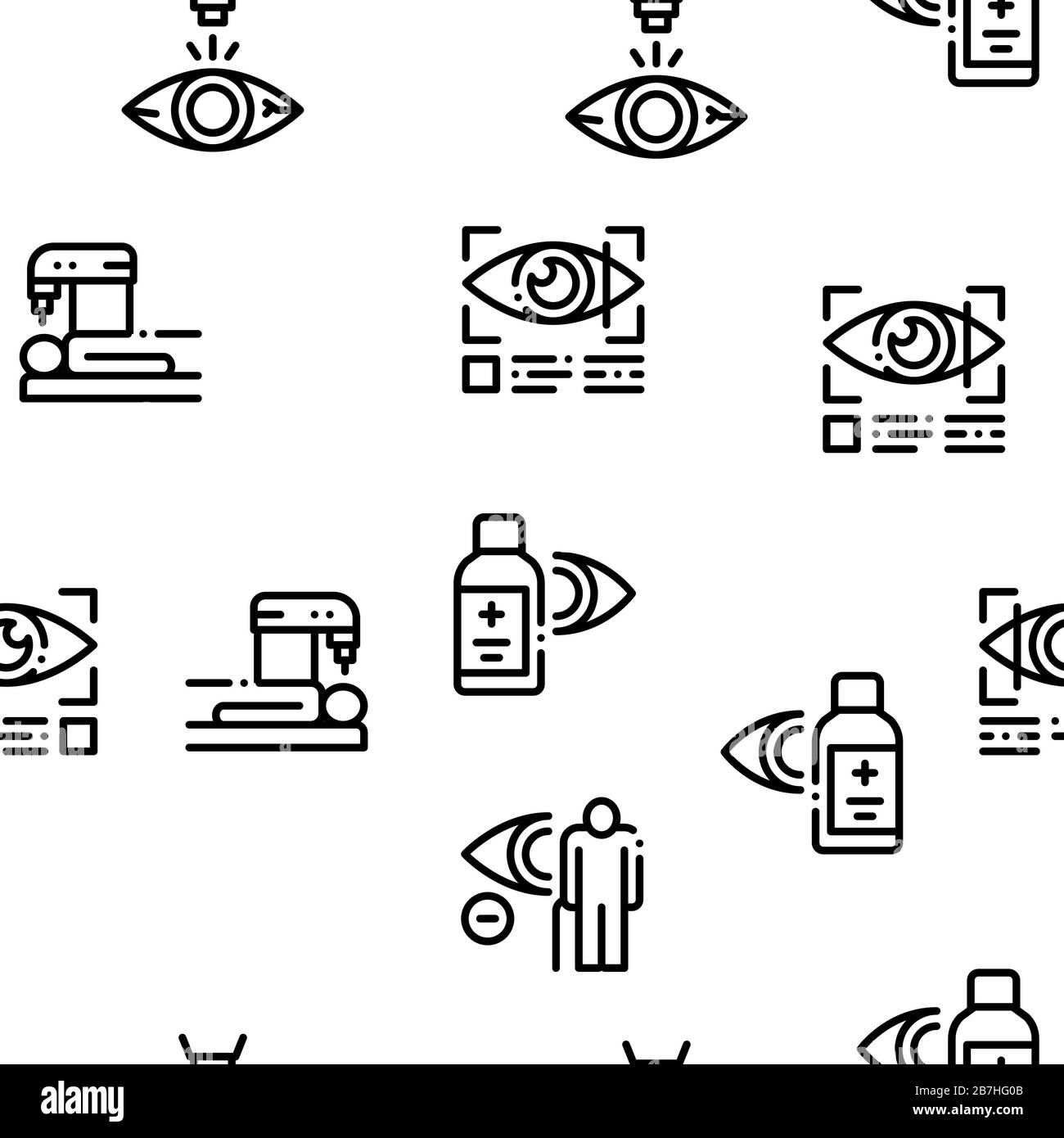Ophthalmology Seamless Pattern Vector Stock Vector Image & Art