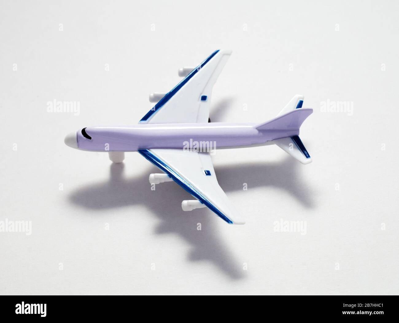 toy passenger plane on a white background closeup Stock Photo Alamy