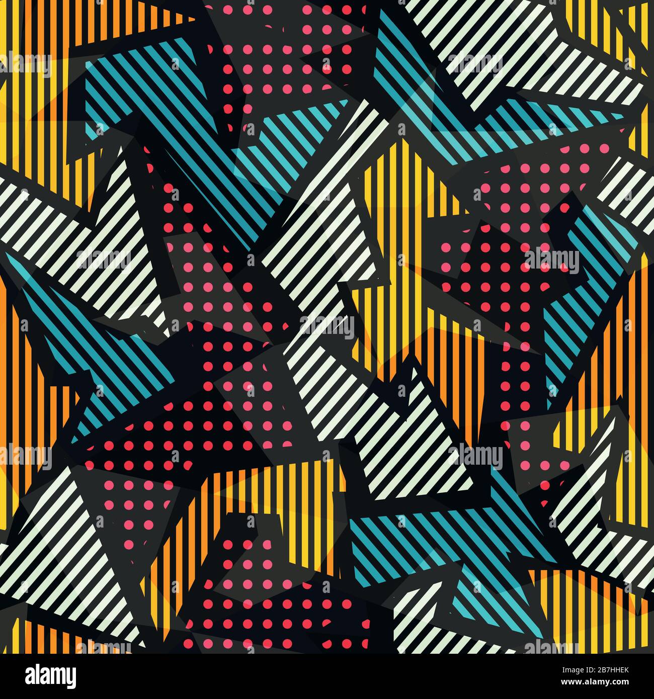 colored geometric seamless pattern Stock Vector