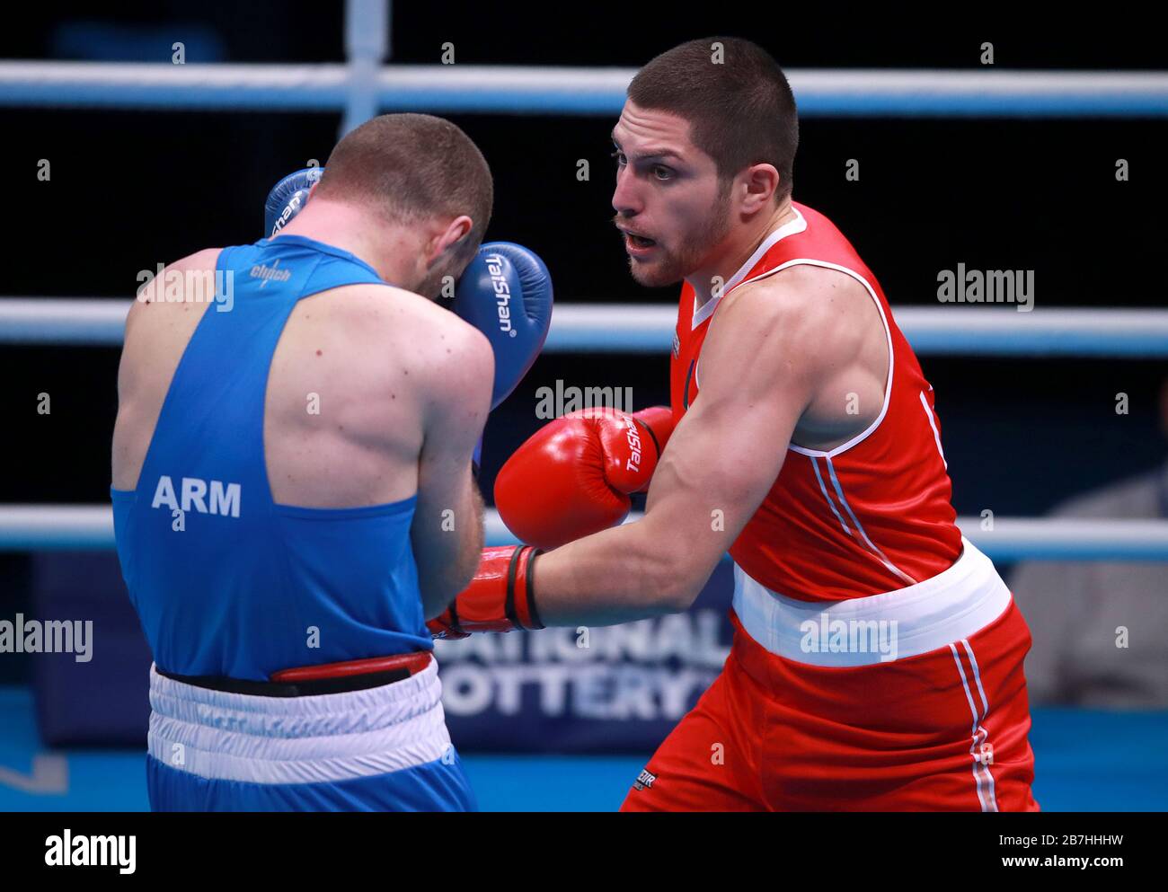 Armenia's (left) and Italy's Salvatore Cavallaro compete in the ...