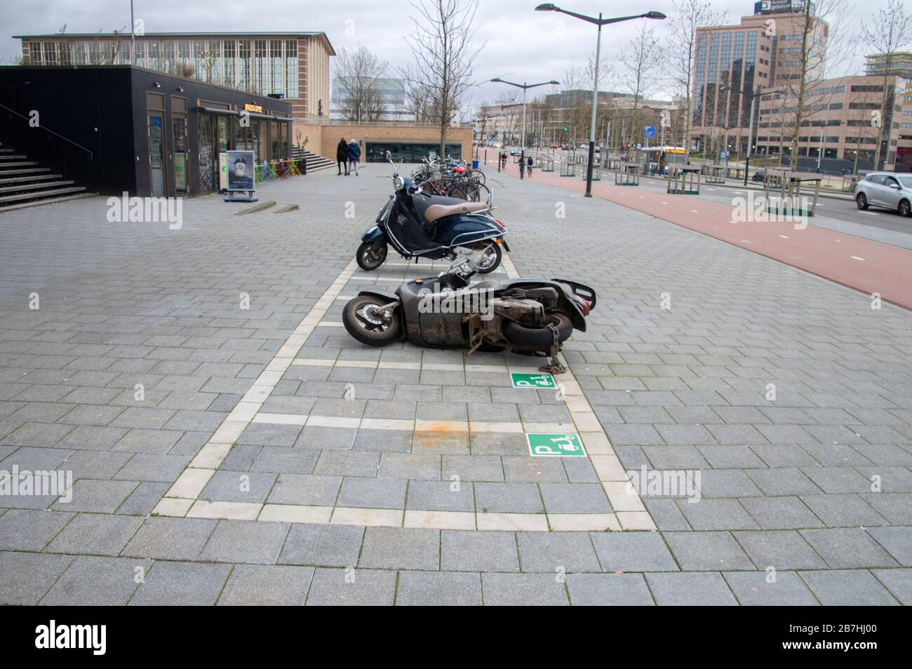 Scooters Blown Away By The Storm Ciara At Amsterdam The Netherlands 2020  Stock Photo - Alamy