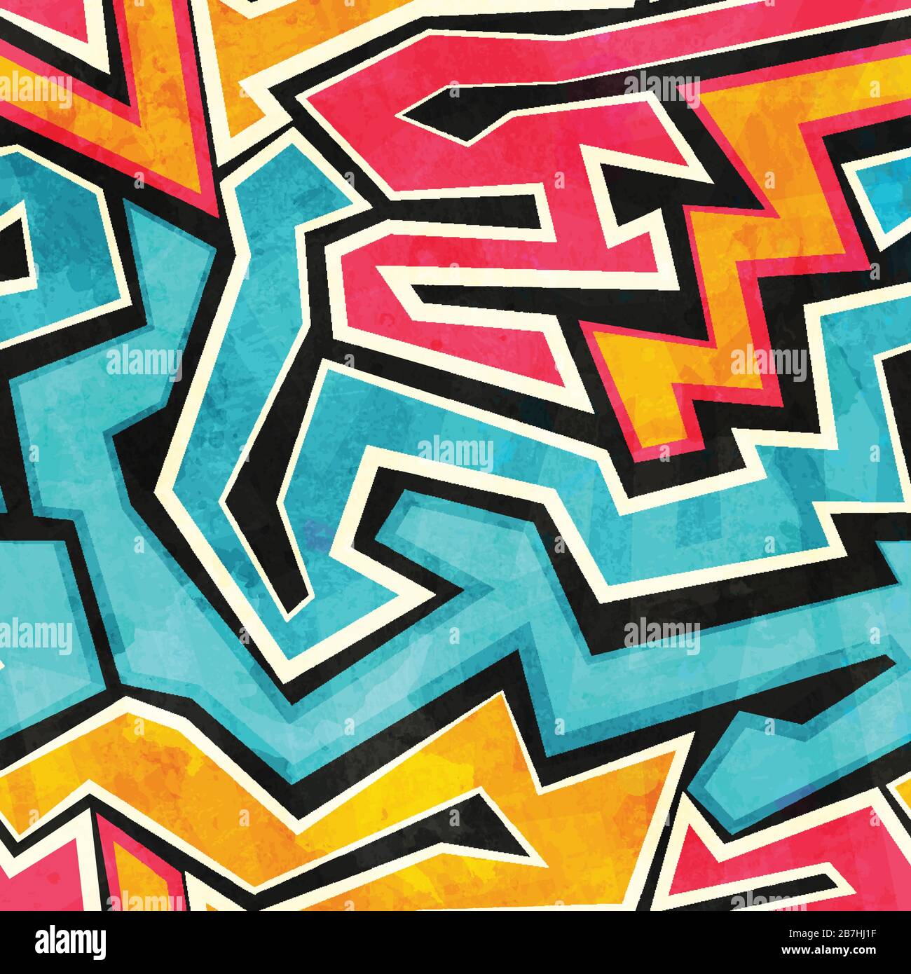 grunge graffiti seamless texture Stock Vector