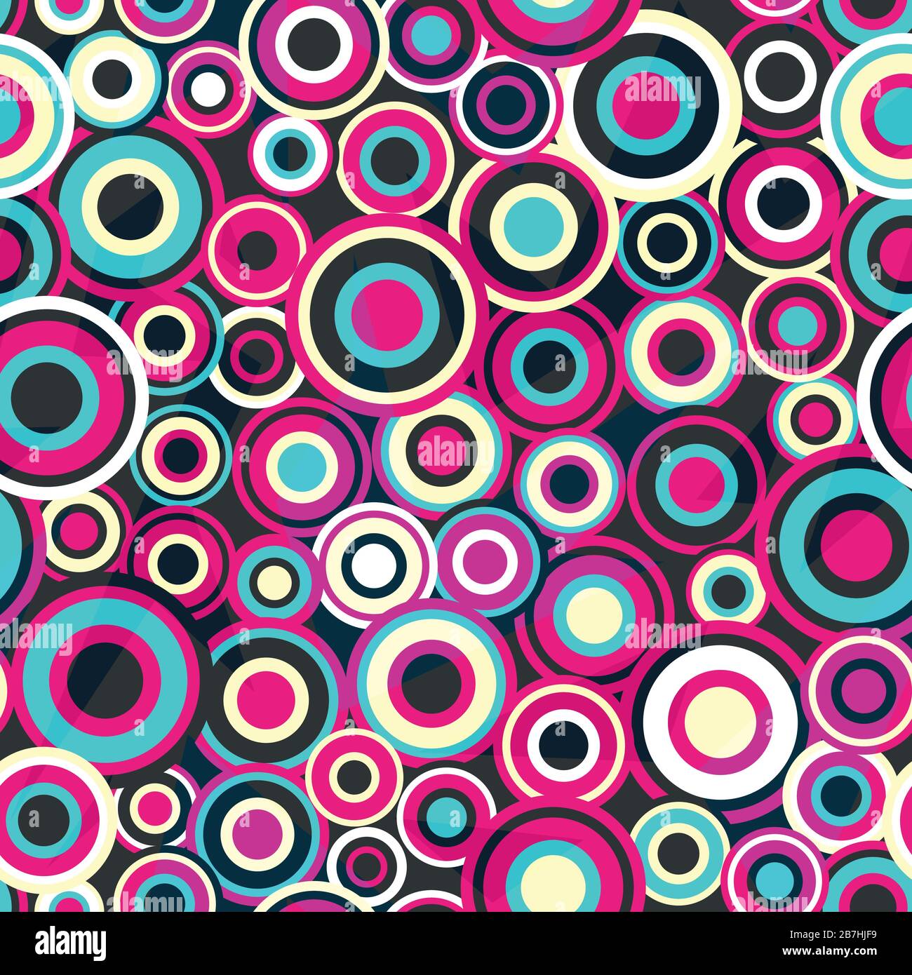 music violet color circle seamless pattern Stock Vector