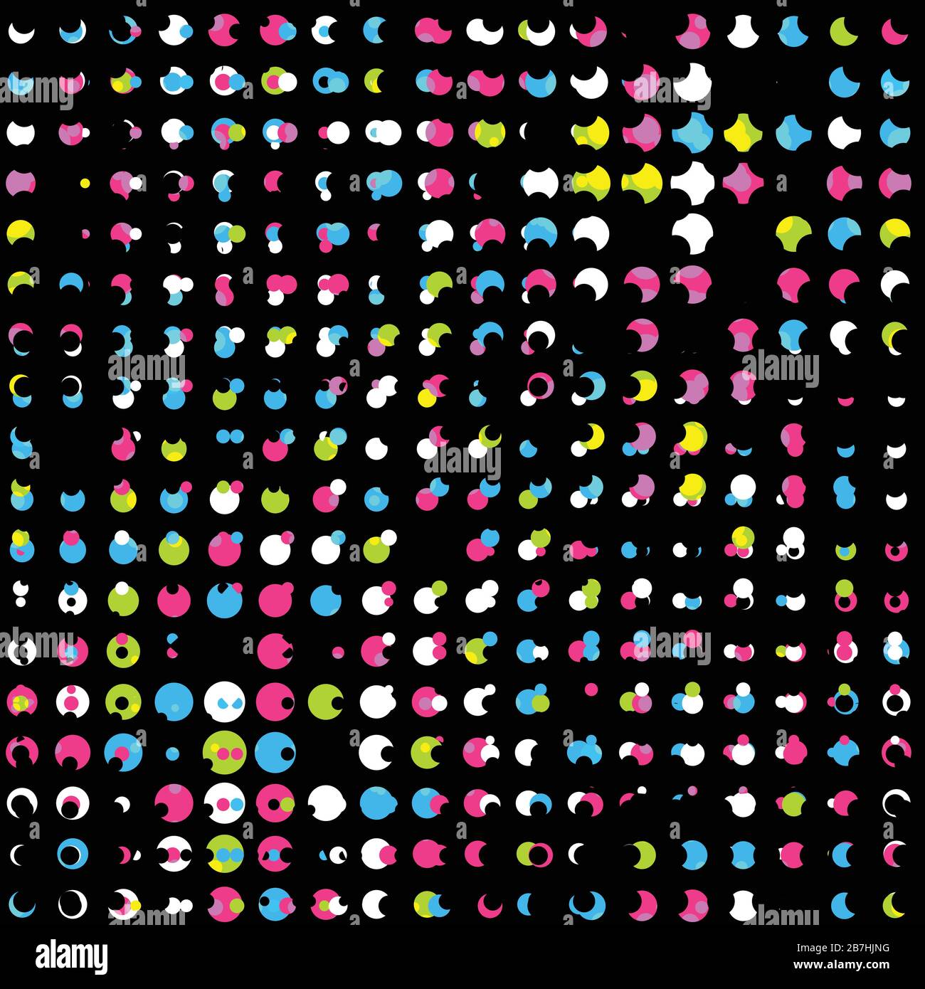 neon dots seamless pattern Stock Vector