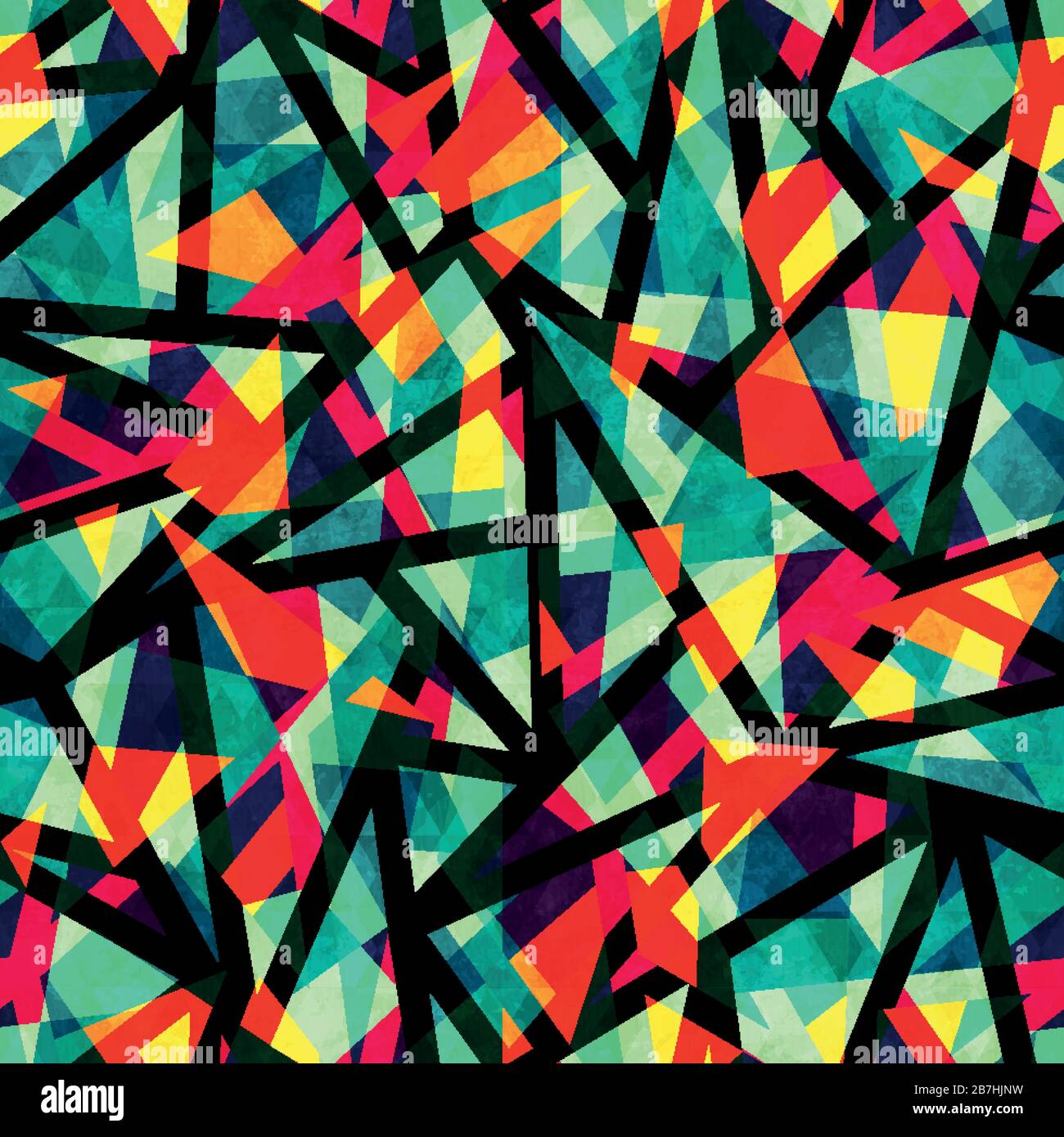 mosaic colored seamless pattern with grunge effect Stock Vector