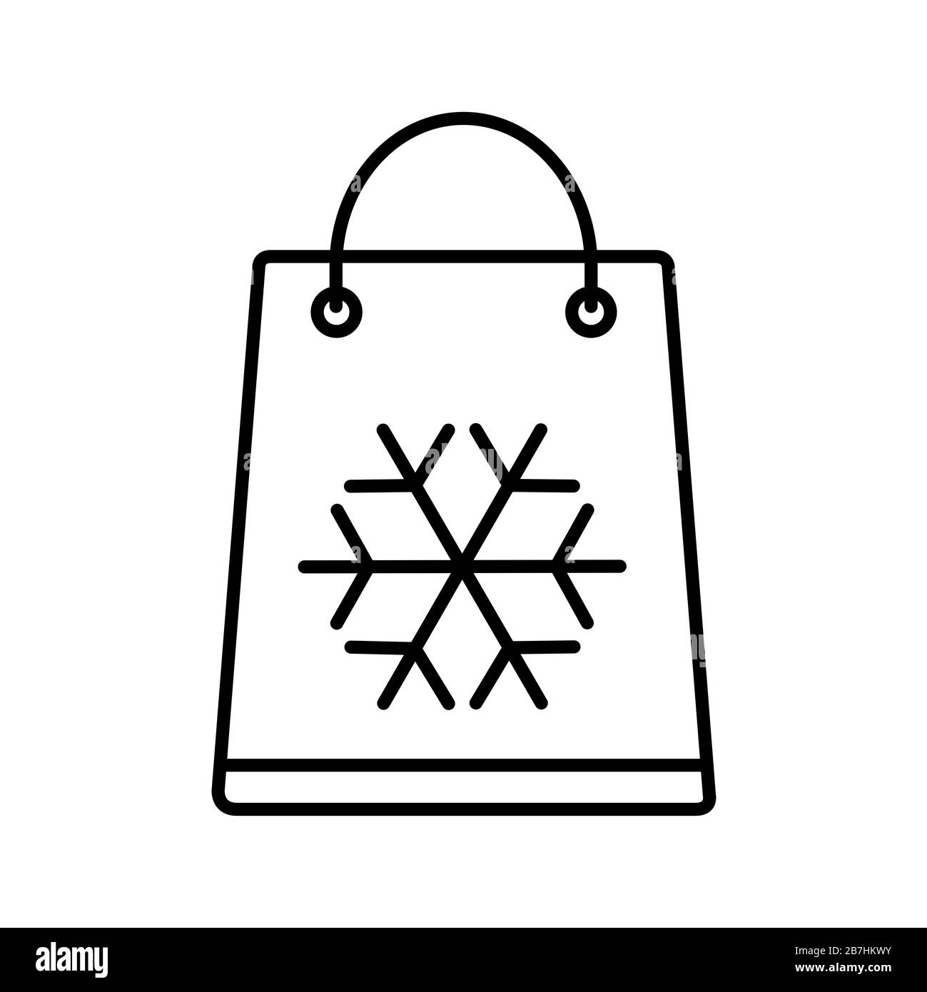 Shopping Bag Line Icon Vector Illustration Isolated on White Background ...