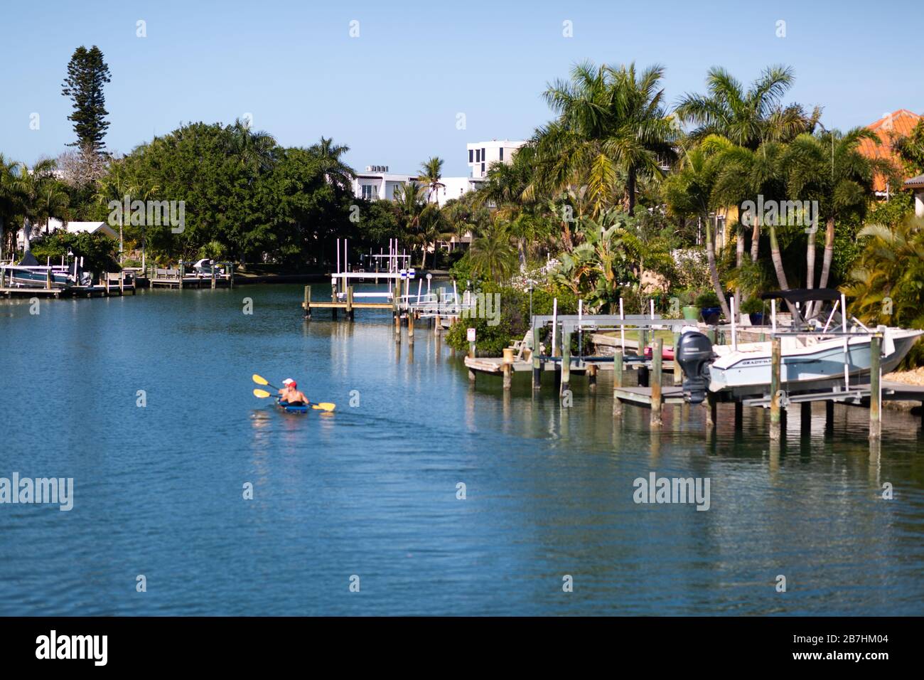Homes and waterfront property located on Lido Key, Sarasota Florida Stock Photo Alamy