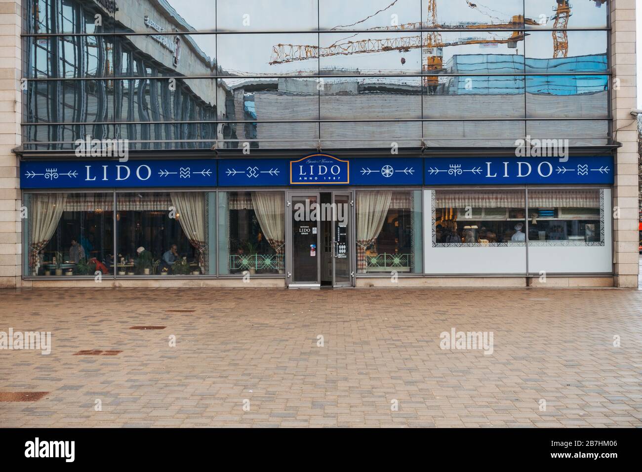 An entrance to Lido, a popular restaurant chain in Riga, serving traditional Latvian cuisine Stock Photo