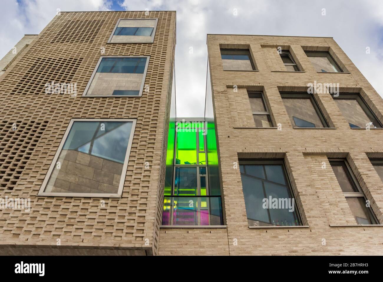 Modern apartment building in the historic ceter of Groningen