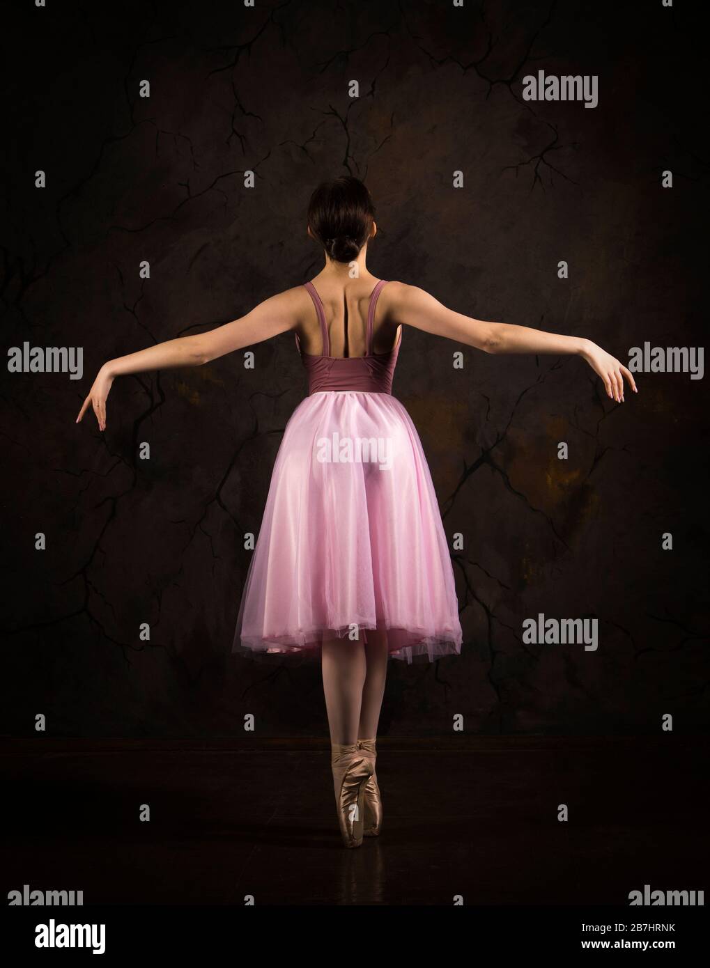 Little ballerina dancing in studio hi-res stock photography and images ...